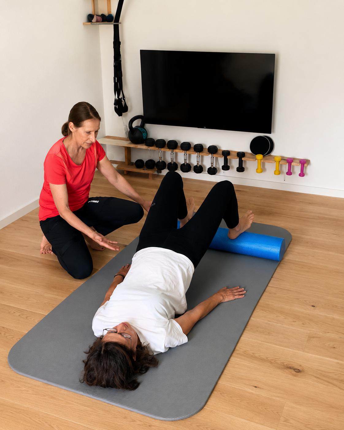 Personal Training für Führungskräfte: Dr. Annette Schimmel begleitet eine Klientin beim individuellen Training